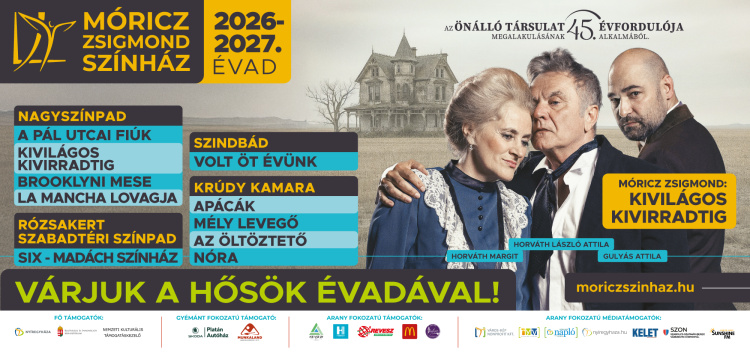 A Pál utcai fiúktól a SIX-ig – Megkezdődött a bérletértékesítés a Móricz Zsigmond Színház új évadára
