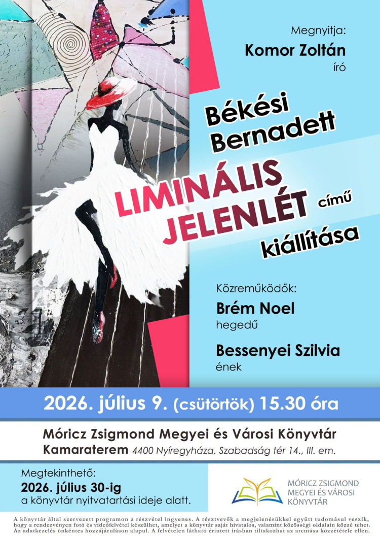 Liminális jelenlét – Békési Bernadett kiállítása nyílik a könyvtárban