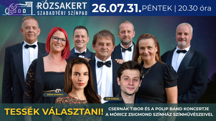 A 70-es és 80-as évek legnagyobb slágerei elevenednek meg a Rózsakertben – élő koncerttel érkezik a „Tessék választani!”