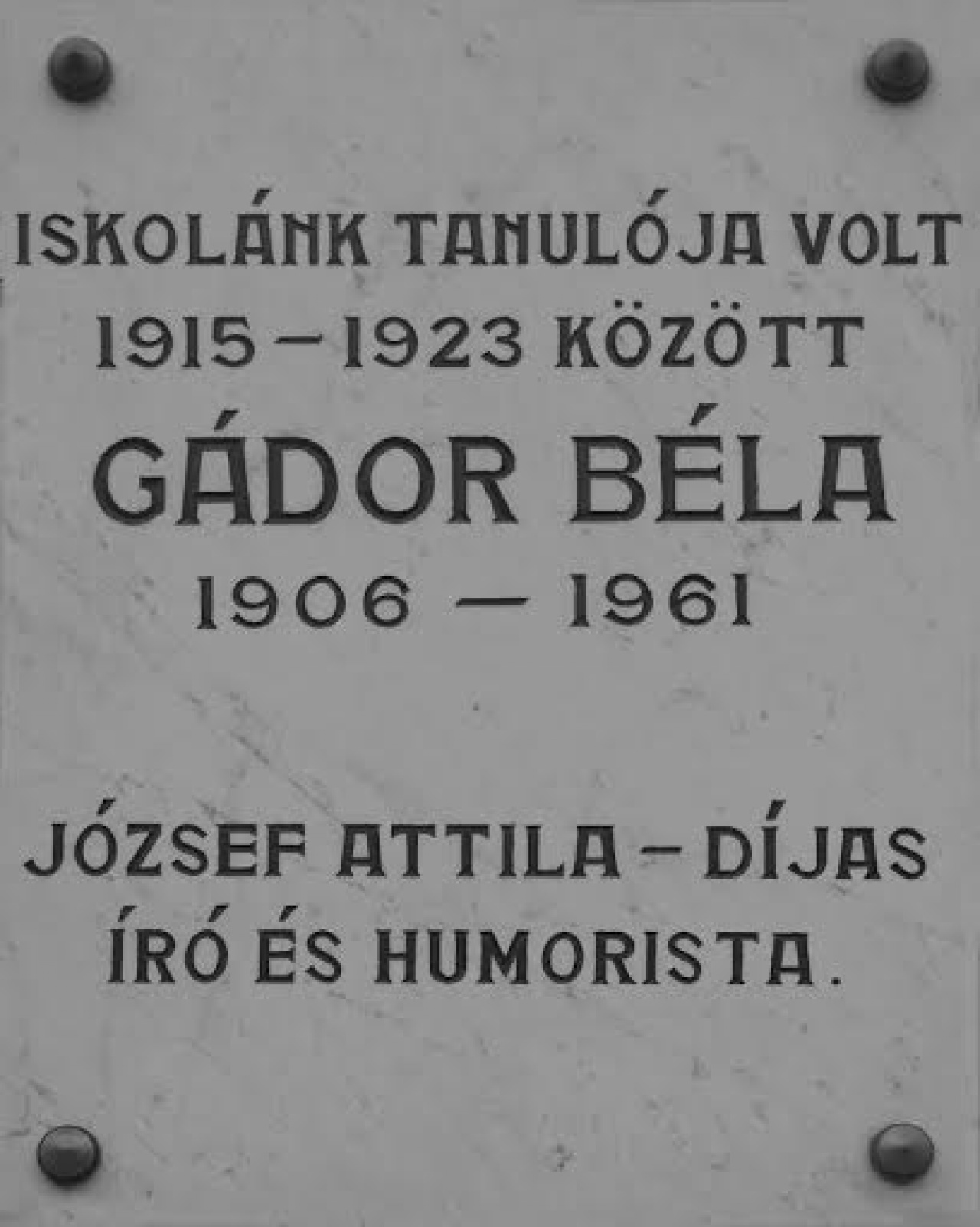 110 éve született Gádor Béla